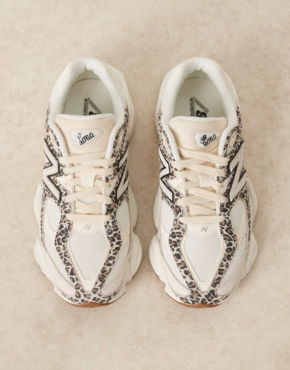 New Balance 9060 sneakers in leopard print