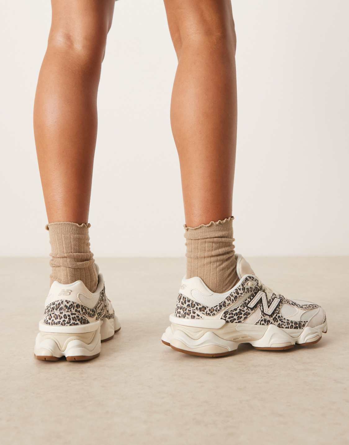 New Balance 9060 sneakers in leopard print